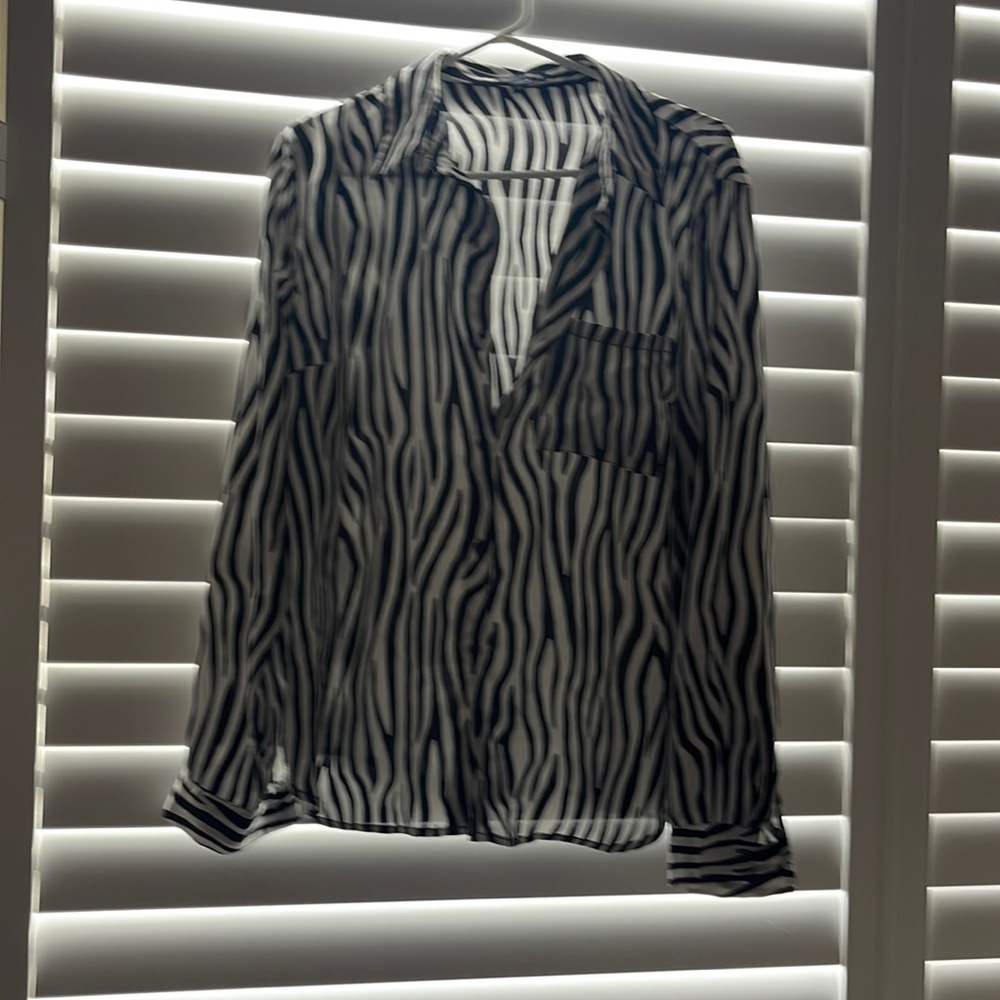 Fashion Nova Zebra Print Blouse